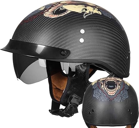 Amazon Co Jp 半帽 オープンフェイスヘルメット ハーフヘルメット サイズ M Xxl ハーフバイクヘルメット 男性と女性 のストリートスクーター ハーフヘルメット 承認済みドット ホーム キッチン