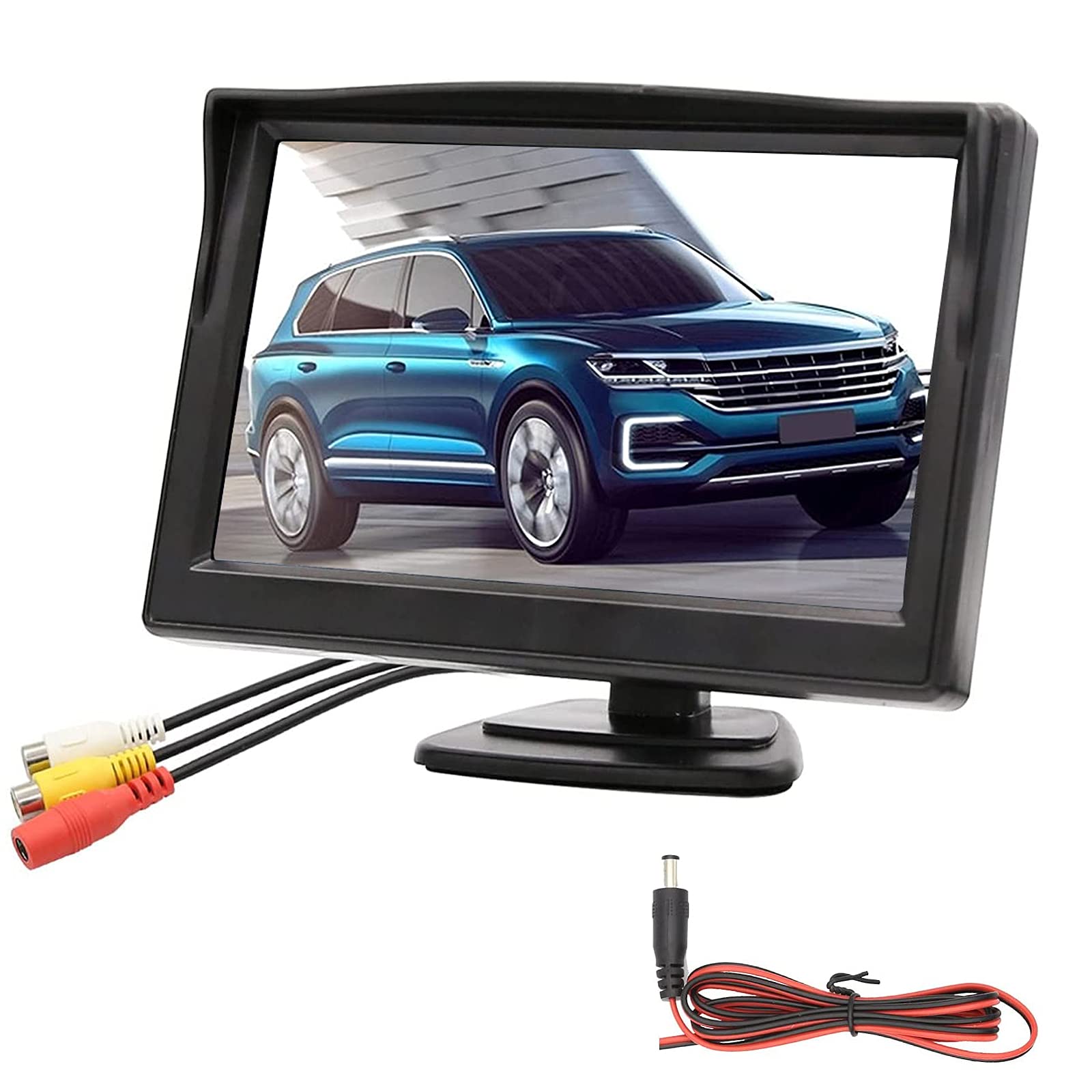 OBEST 5 inch LCD Car Monitor, Reversing Camera Monitor, Color Display, High-Resolution Images, Waterproof IP68 Backup Reversing Camera, for DVD, Truck, van, SUV, Car, Agriculture, Heavy Transport