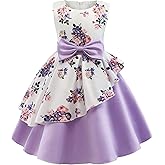 CMMCHAAH Girls Pageant Party Dresses Kid Floral Print Formal Dress for 2-9Y