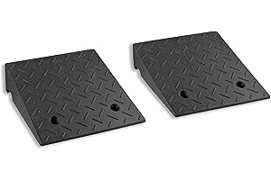 YYDS Driveway Curb Ramps,Curb Ramps for Driveway, 2 Pcs Heavy Duty Shed & Threshold Ramps，Ramps for Lawn Mower,6" Rise Height