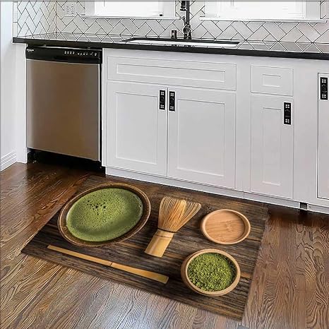 Amazon Com Soft Microfiber Shag Bath Rug Top Green Tea Matcha In