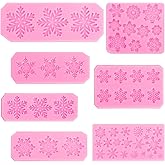 Christmas Snowflake Silicone Molds,Christmas Snow Chocolate Fondant Mold for Cake Candy Sugarcraft Cake Decoration Sugar Cupcake Topper Polymer Clay Crafts