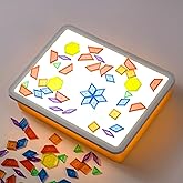 PreTrans Kids Light Box – Sensory Light Table for Kids, Artist Tracing Light Box, LED Light Up Sensory Table (Yellow)