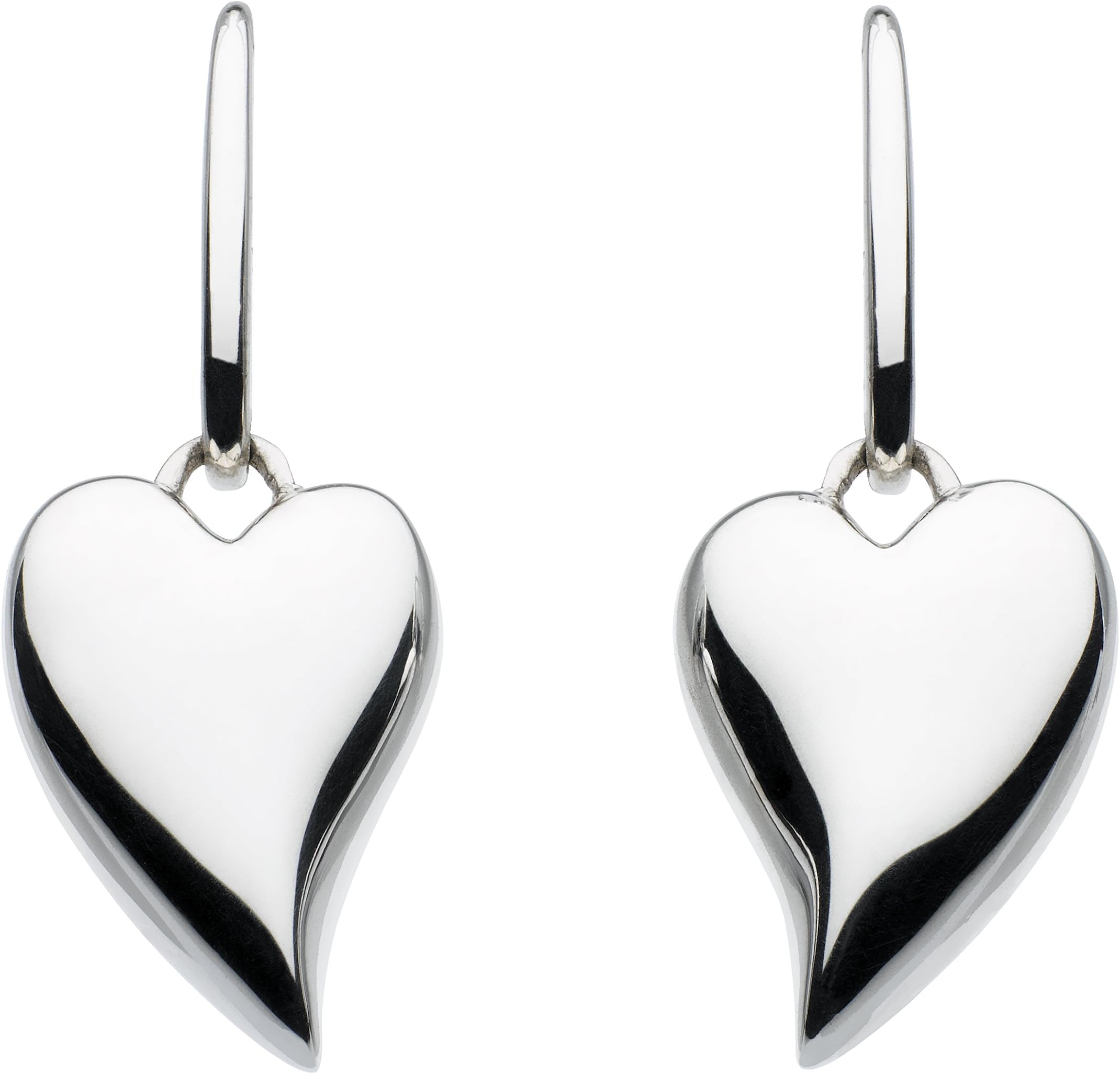 Kit Heath Sterling Silver Lustful Heart Drop Earrings