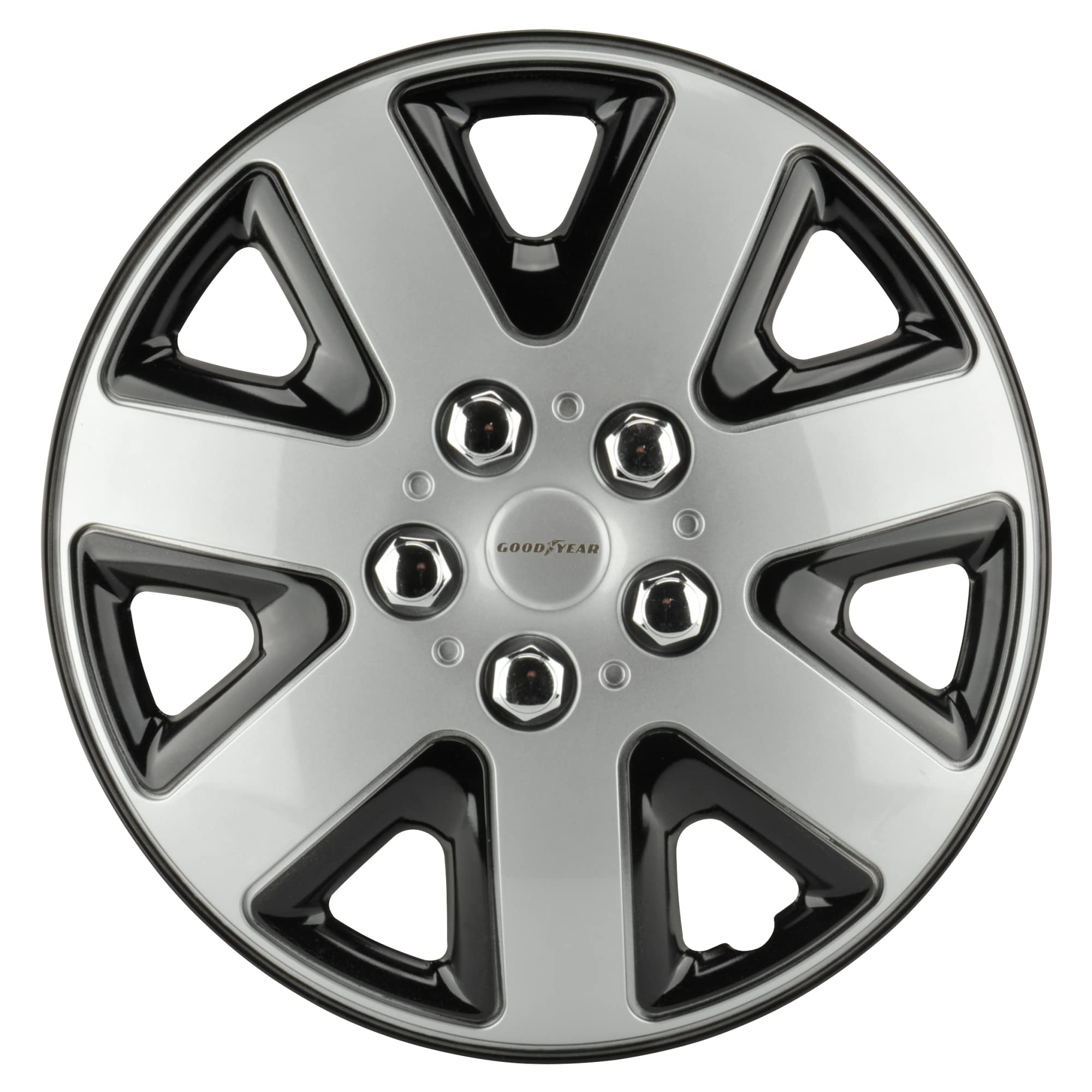 Goodyear 75516 Flexo 75514 Wheel Covers 16 Inch, Silver, Set of 4