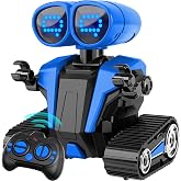 Robot Toys for Boys Girls with Auto-Demonstration Smart Robots for Kids | Remote Control Kids Robot Rechargeable with LED Eyes Age 3 Years and Up - Blue