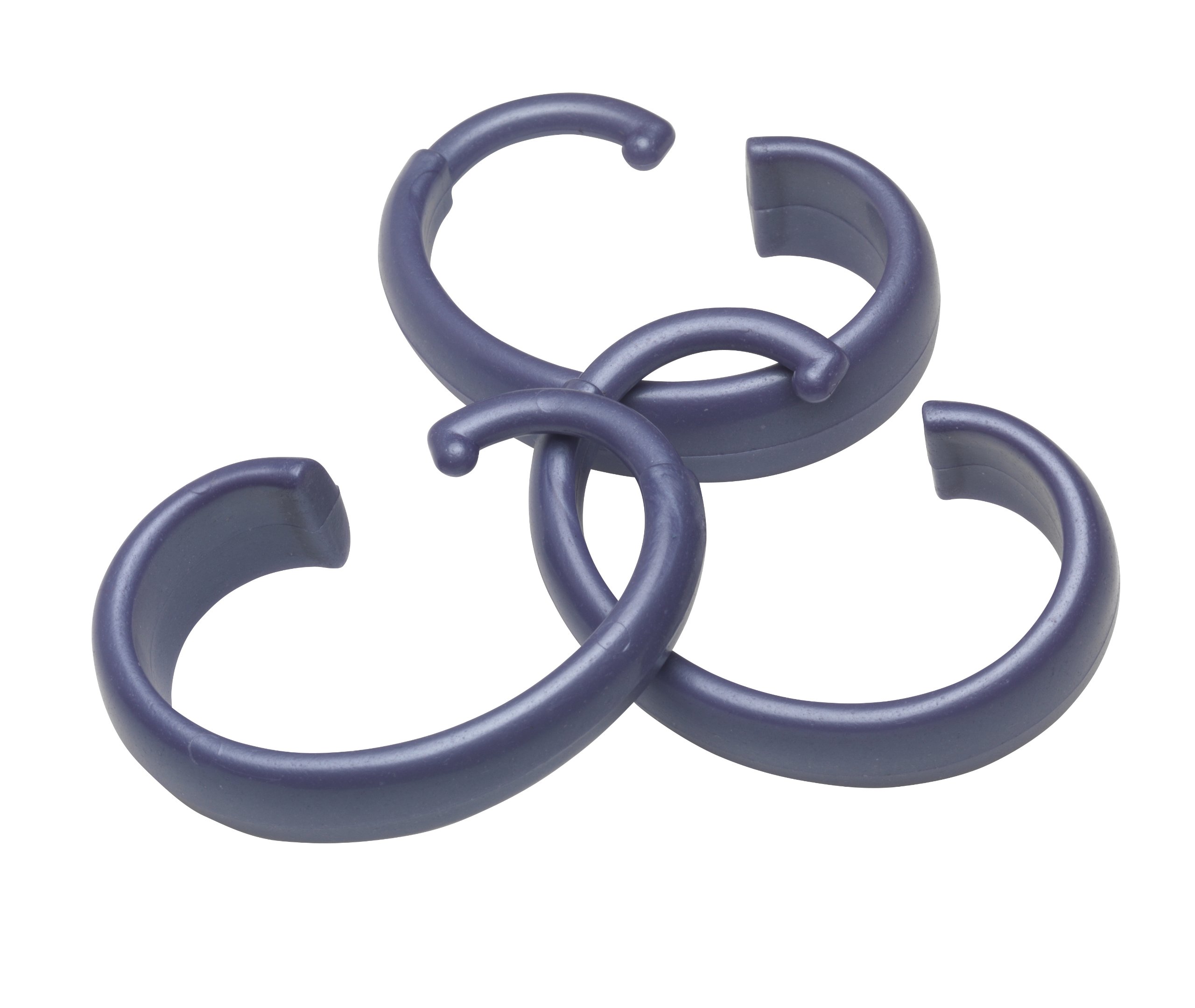 Carnation Home Fashions Hang Ease C Type Plastic Shower Curtain Hooks, Lilac