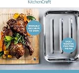 KitchenCraft Roasting Tin with Rack Stainless Steel 43 x 31 cm 5.5L view 5