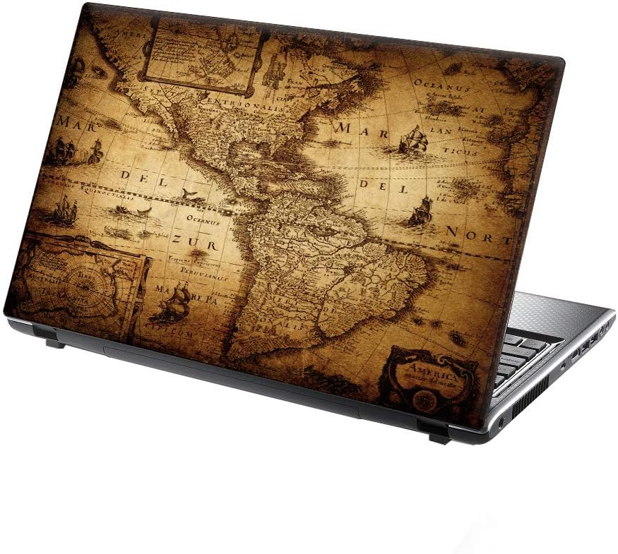 Autocollant Ordinateur Portable 13-14″ – Motif Ville De Nuit Noir & Blanc, Effet Cuir | Vinyle Facile à Poser