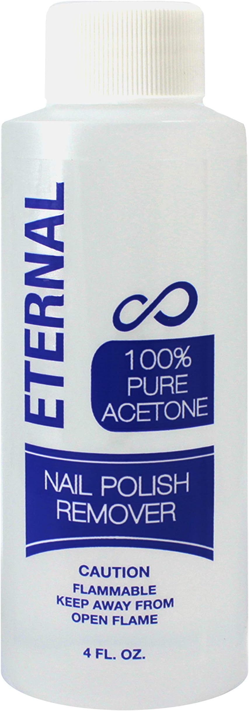 Eternal 100% Pure Acetone – Quick Professional Ultra-Powerful Nail Polish Remover for Natural, Gel, Acrylic, Shellac Nails and Dark Colored Paints (4 FL. OZ.)