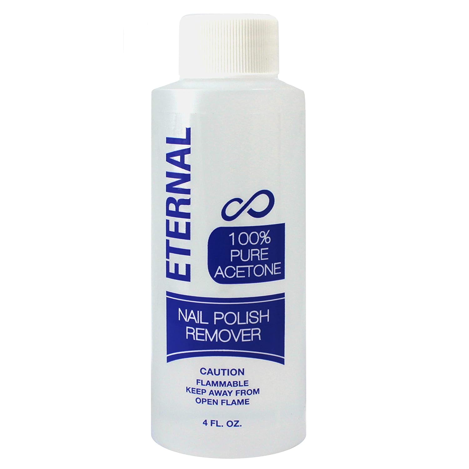 Eternal 100% Pure Acetone – Quick Professional Ultra-Powerful Nail Polish Remover for Natural, Gel, Acrylic, Shellac Nails and Dark Colored Paints (8 Ounces) : Beauty