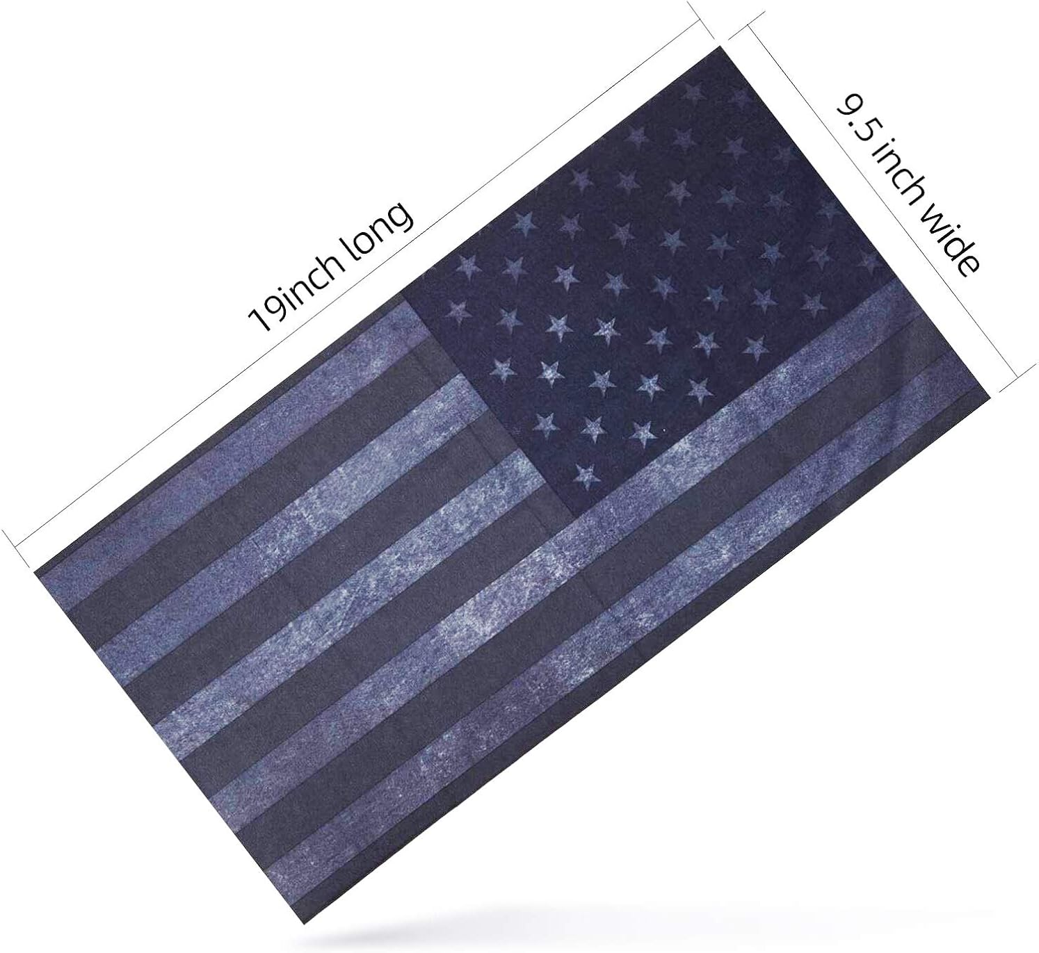 ZeeDix 5 Pcs American Flag Outdoor Bandana Face Mask- Microfiber Multifunctional Seamless Headwear, UV Protection Face Neck Gaiter for Riding, Skiing, Snowboarding, Balaclava, Hiking, Fishing(Gray): Clothing