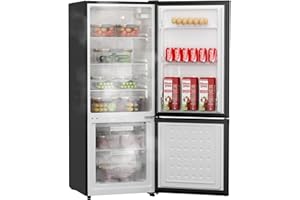 Upstreman 7.1 Cu.Ft Refrigerator with Bottom Freezer, Apartment Fridge with Freezer, Energy-efficient, Large Capacity, Adjustable Thermostat, Refrigerator for Apartment, Kitchen, Dorm(BM71)