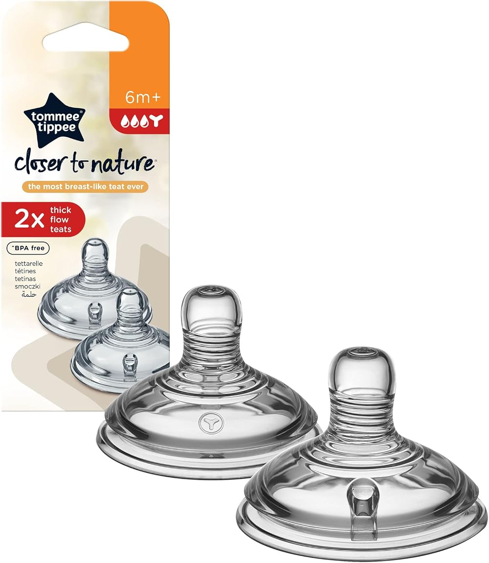 Tommee Tippee Closer to Nature Baby Bottle Teats Thick Flow 6m+