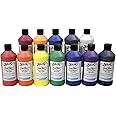 Sax True Flow Heavy Body Acrylic Paint Set, Pints, Assorted Colors, Set of 12 - 439304