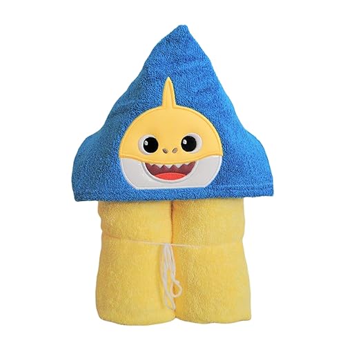 baby shark hooded bath towel