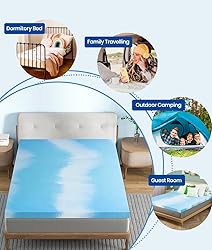 BedStory 3 inch Memory Foam Mattress Topper