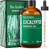 SU JUABA Eucalyptus Essential Oil for Diffuser, Shower &amp; Skin Care | Essential Oils for Home Humidifier Aromatherapy, Hair Care, DIY Blends, Cleaning and Air Refreshing -118ml / 4 fl oz