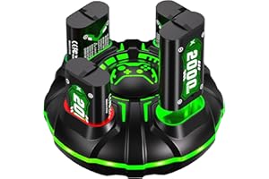 Ukor Fast Charging 4x4800mWh(4x2000mAh) Rechargeable Battery Pack with Charger for Xbox Controller Rechargeable Batteries Xbox for Xbox One/Xbox Series X|S Xbox One S/Xbox One X/Xbox One Elite