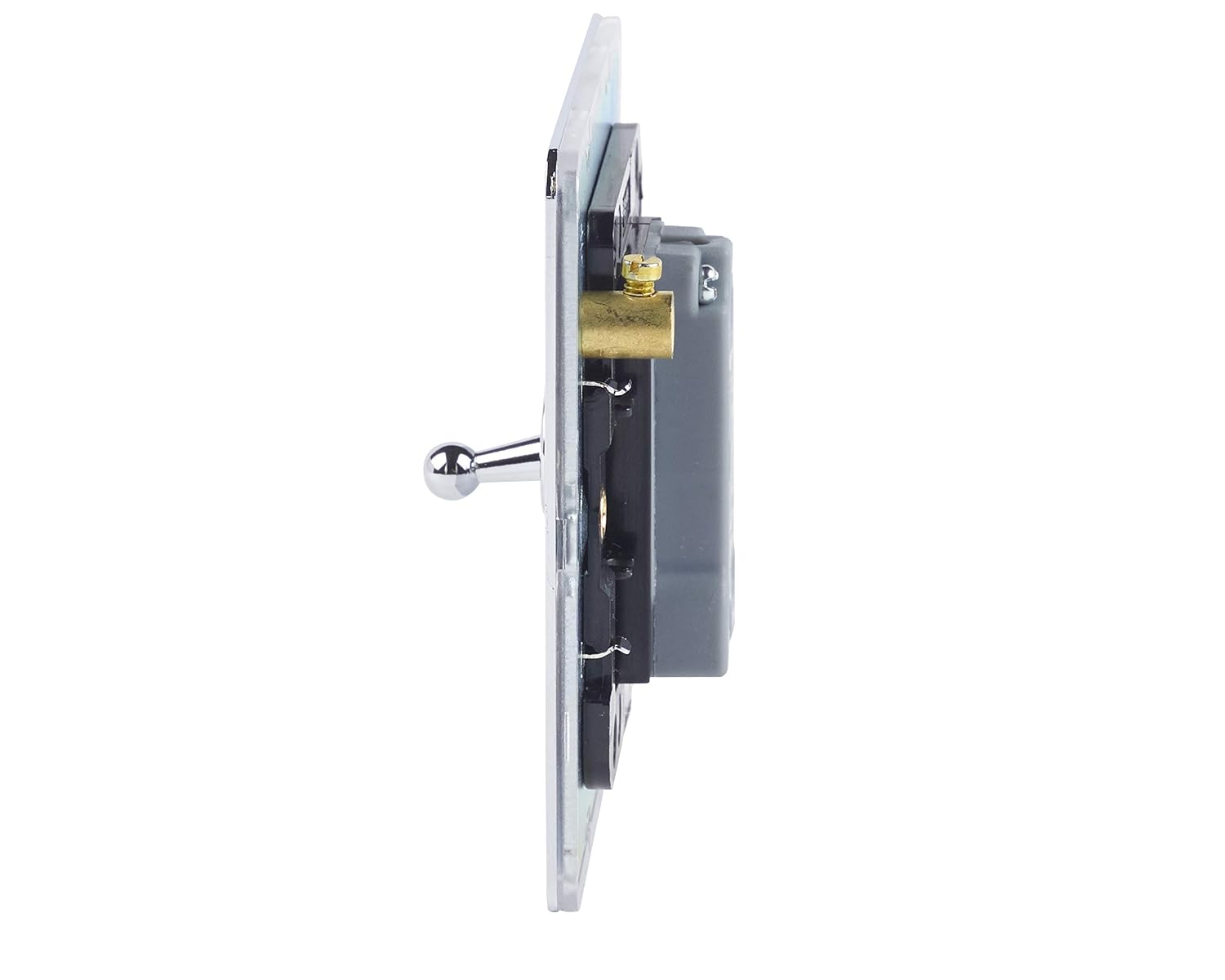 Schneider Electric Ultimate Screwless Flat Plate - Single Toggle 2 Way Light Switch, 16AX, GU1412TPC, Polished Chrome - Image 4