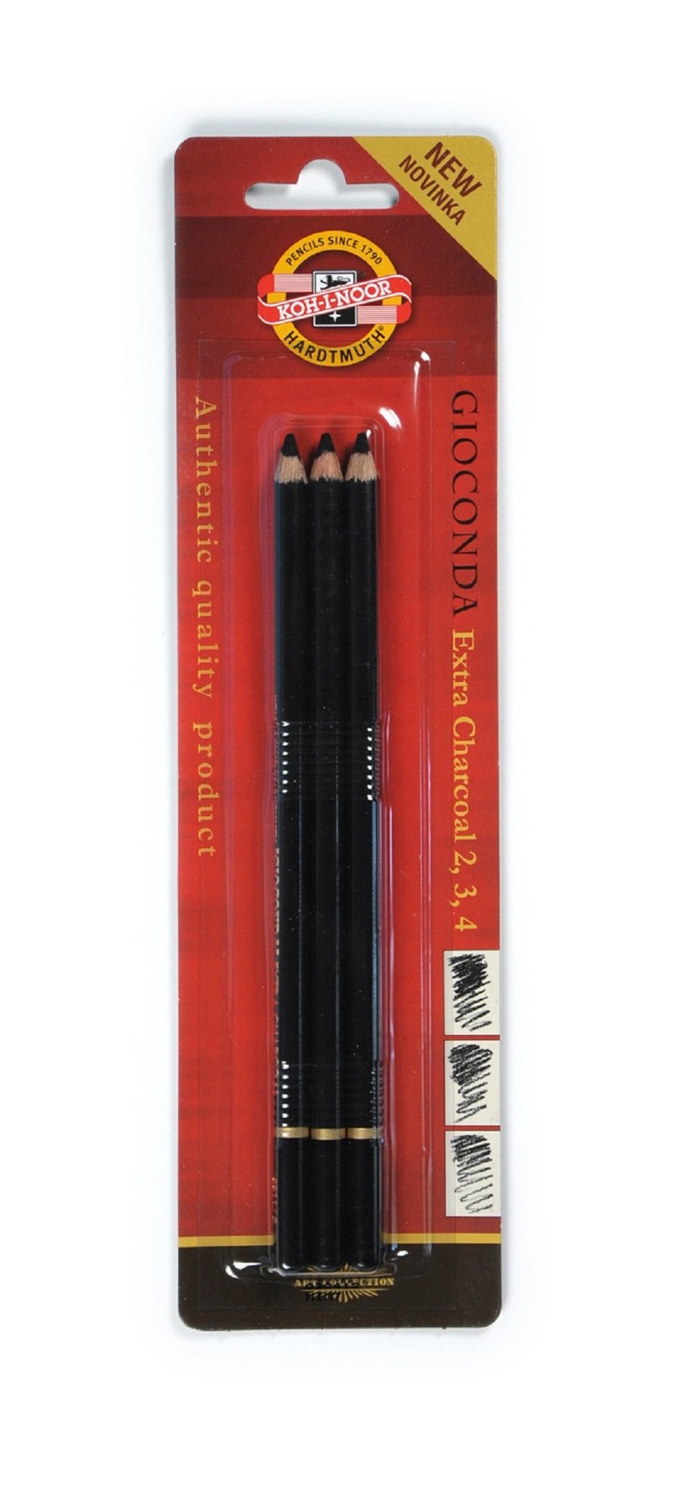 KOH-I-NOOR 8811 Pencil - Black Charcoal (Pack of 3)