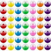 AUEAR, Colorful Small Round Capsules 1.1 Inch Vending Machine Empty Plastic Gumball Containers for Party Favor Prize (250 Packs)