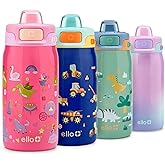 Ello Pop & Fill 12oz Stainless Steel Kids Water Bottle with Quick Fill Lid | Vacuum Insulated BPA Free Bottle with Leak Proof Straw and Chug Lid, Dishwasher Safe, Gift For Kids, Royal Palace
