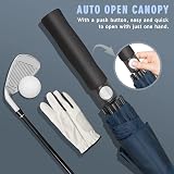 ZOMAKE Golf Umbrella 51in Windproof Rainproof Double Canopy Navy Blue view 3