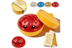 Dumpling Squishy Mystery Box Glitter Gluten Free Wrappers with Steamer Stress Relief Toy Crazy Fun Mini Bao Bun Surprise Squi