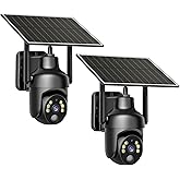 Tefrio 4G LTE Cellular Security Camera Comes with Pre-Installed SIM Card-No WiFi Security Camera Wireless Outdoor, Color Night Vision, 360° Live Viewing, Instant PIR Motion Alerts and Solar Powered