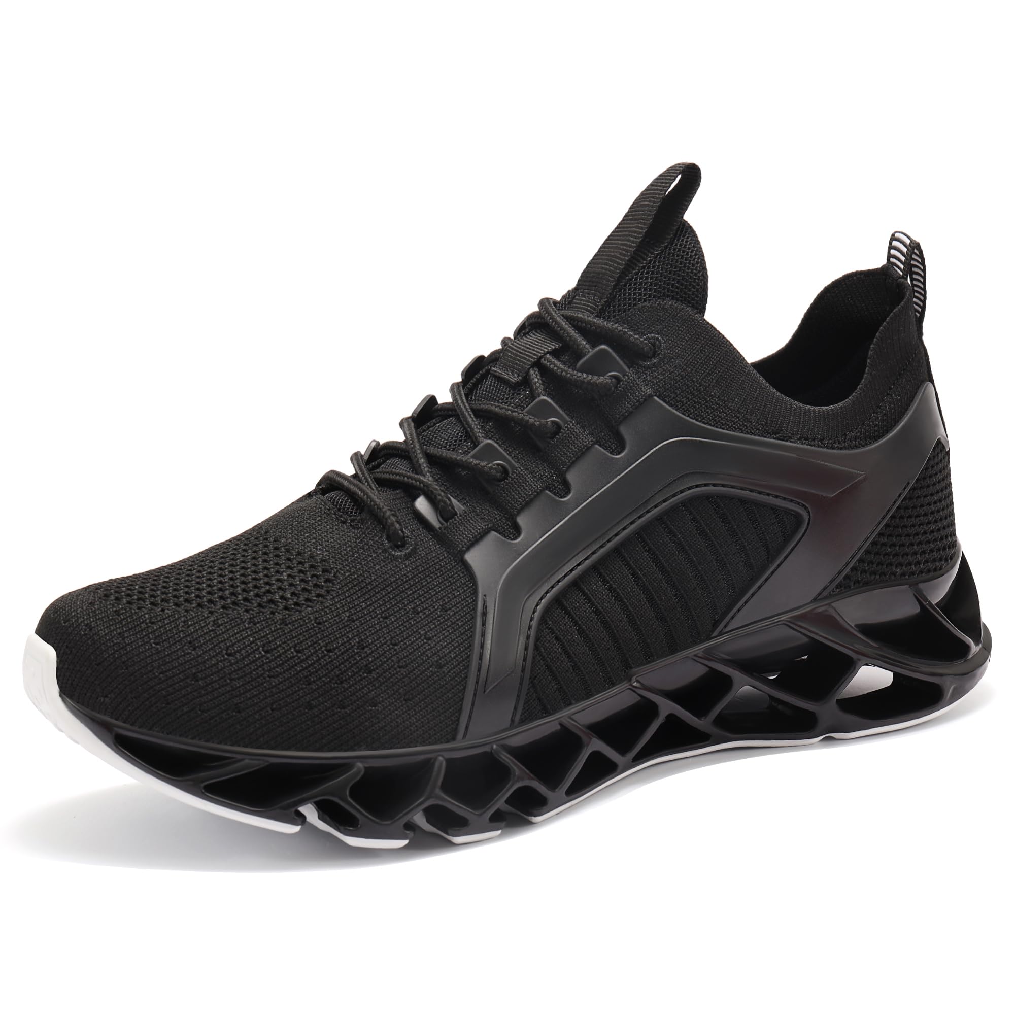 Photo 1 of Women's Walking Shoes Lightweight Breathable Tennis Running Blade Fashion Sneakers for Athletic Sports Training Jogging Travel Black Size 9