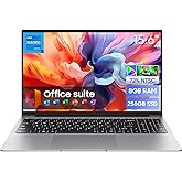EYY 15.6" Laptop Computer, Win 11 Laptops with 8GB RAM 256GB SSD, 100% sRGB Screen, Celeron N4000 Processor(up to 2.6GHz) Notebook, Dual Band WiFi丨BT 4.2丨HDMI丨5000mAh Battery