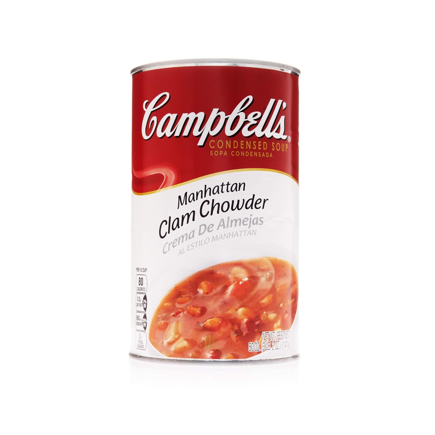 Campbell's Classic Condensed Manhattan Clam Chowder, 12 Pack, 50 Ounce