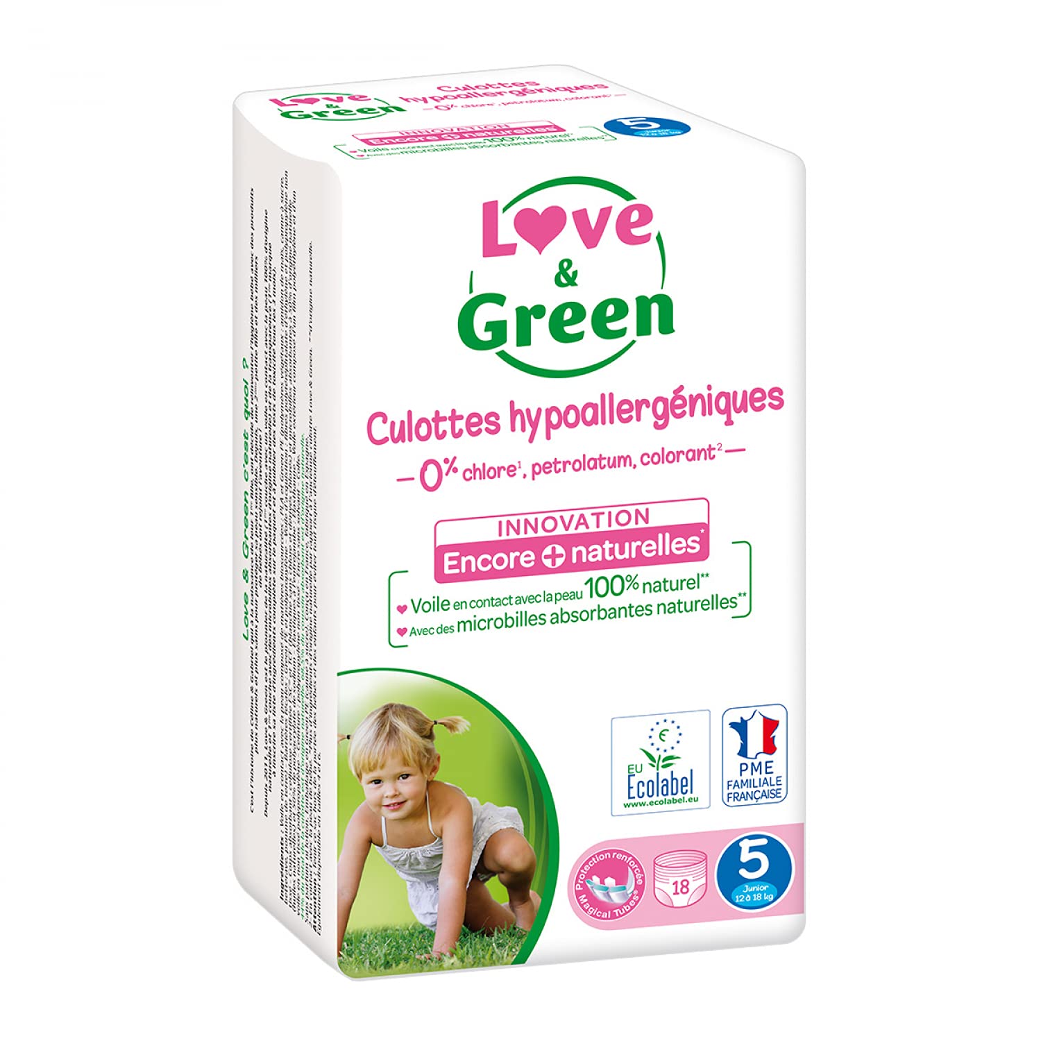 Love & Green Hypo-Allergenic Pants Size 5 - Pack of 18 Pieces