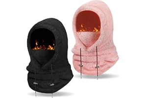 Fivali Balaclava Ski Mask Winter: Thermal Windproof Full Face Cover Fleece Lined Hood Hat for Skiing Cycling Hiking Men Women