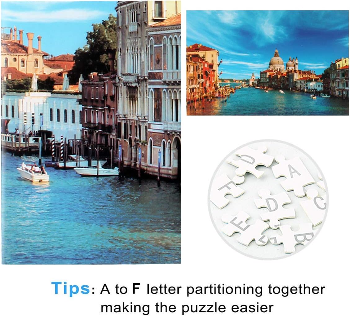 Puzzles for Adults 1000 Piece, Venice Water City Jigsaw Puzzles 1000 Piece Puzzles for Adults, 1000 Piece Puzzles Adult Puzzles Kids Puzzles: Toys & Games