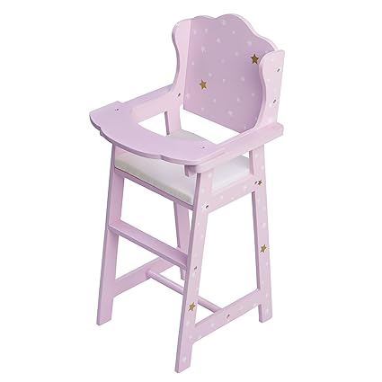 Olivias Little World 16 Baby Doll Furniture High Chair, Purple, 10 x 11.625 x 22.75