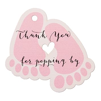 Amazon Com Summer Ray 50pcs Pink Baby Feet Baby Shower Favor Thank