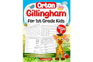 Orton Gillingham for 1st Grade Kids. Workbook with 100 Activities to Learn to Read for Early and Struggling Readers and Those with Dyslexia