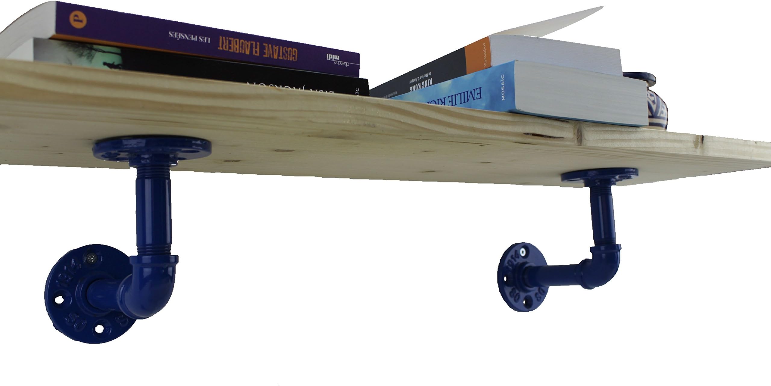 Irwost - L'Original - Yellow stand (flat angle bracket) for a shelf, furniture item or bookend. Industrial retro design style