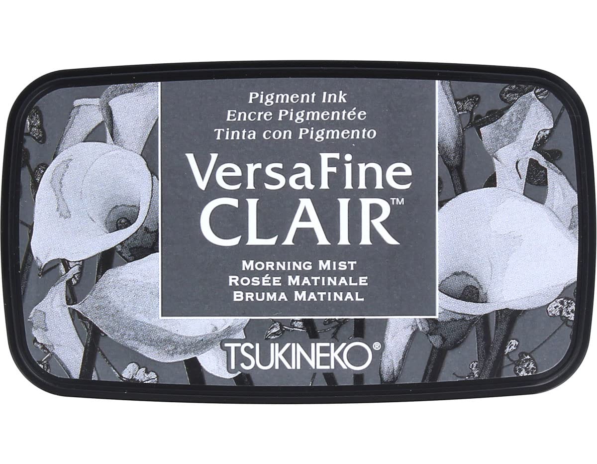 Tsukineko Morning Mist Versafine Clair Ink Pad, Synthetic Material, Grey, 5.6 x 9.7 x 2.3 cm
