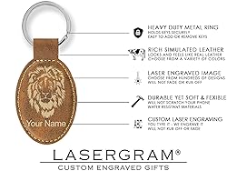 LaserGram Oval Keychain, Killer Whale, Personalized