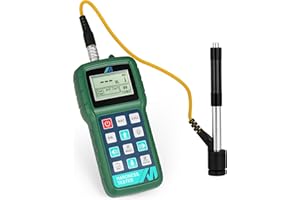 Mxmoonfree Metal Hardness Tester Kit, Digital Leeb Testing with Standard Hardness Block for Calibration, Multi-Scale Support & Free Software