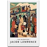 African American Canvas Wall Art Black People Poster Exhibition Poster Print African American Man and Woman Wall Decor Social Realism Artwork Print for Living Room Office Decor, 16x24inch Unframed