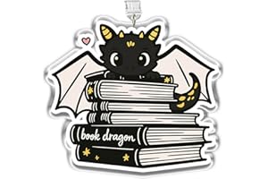 MEIYSTICK Book Dragon Dust Plug Charm, Kindle Charm, Acrylic Dust Plug Charm Type C or Lightning, Kindle Accessories Charm, R