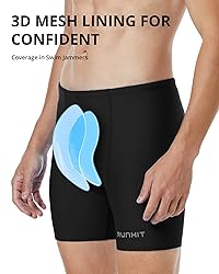 Runhit Swim Jammers for Men Square Leg Quick Dry