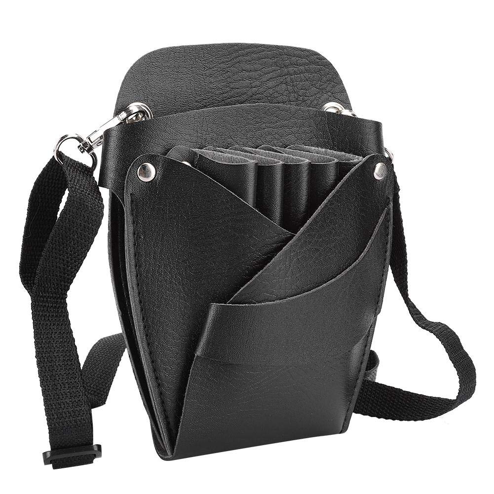 TMISHION Leather Scissors Holster for Hairdressers, Portable Shop Tool Holder Pouch with Clip Comb Case Bag - Waist Bag for Salon Stylists