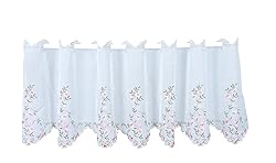 Violet Linen Lima Sheer White Window Valance with