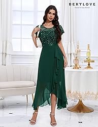 BeryLove Sequin Formal Dresses for Women Flutter