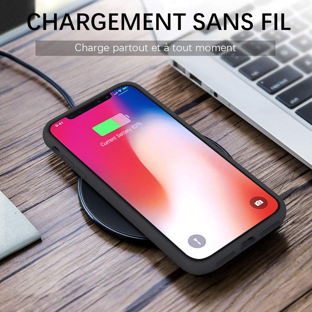 Gorain Coque pour iPhone 11, Silicone Liquide Housse de Téléphone Protection Antichoc Anti-Slip Etui Case pour iPhone XI 6.1 Pouces - Noir